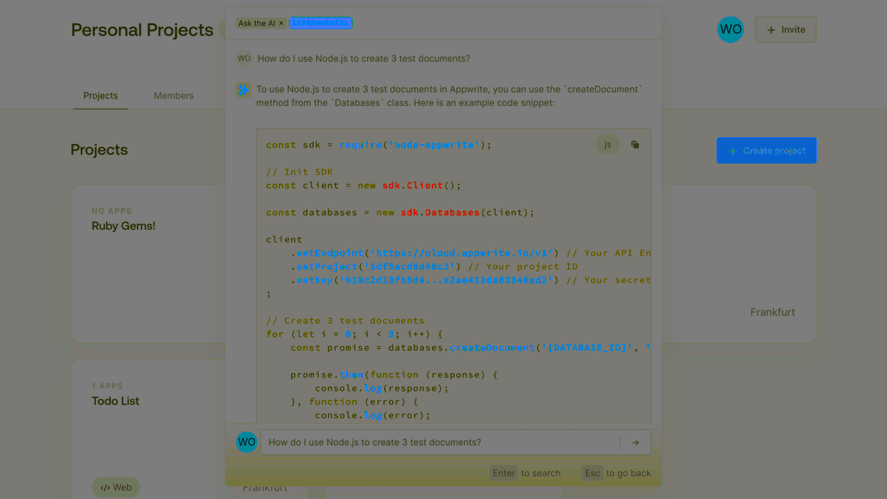 Using indobase Assistant's AI features