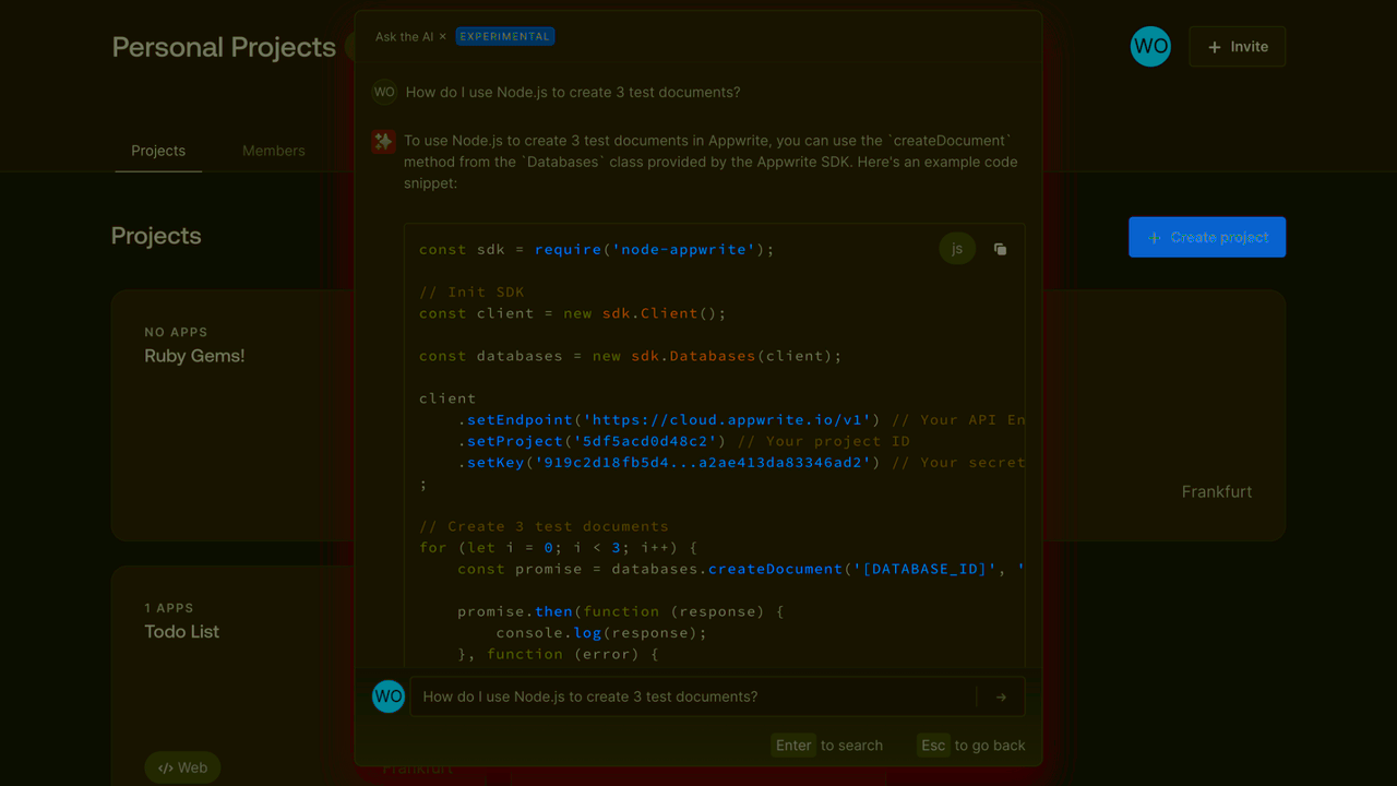 Using indobase Assistant's AI features