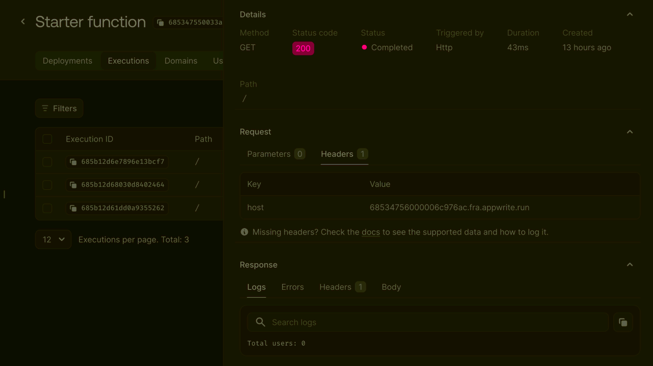 Create project screen