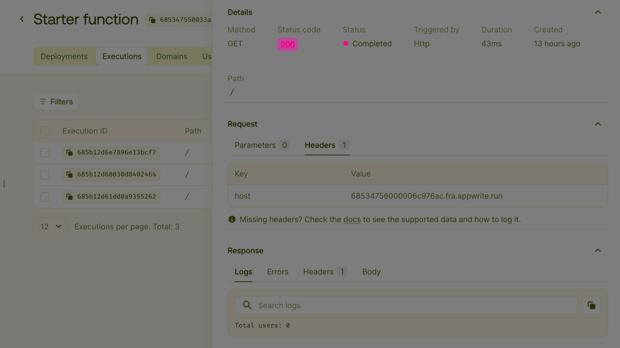 Create project screen
