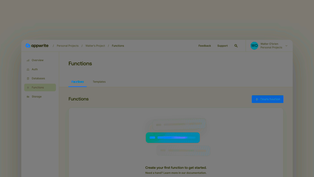Create function screen