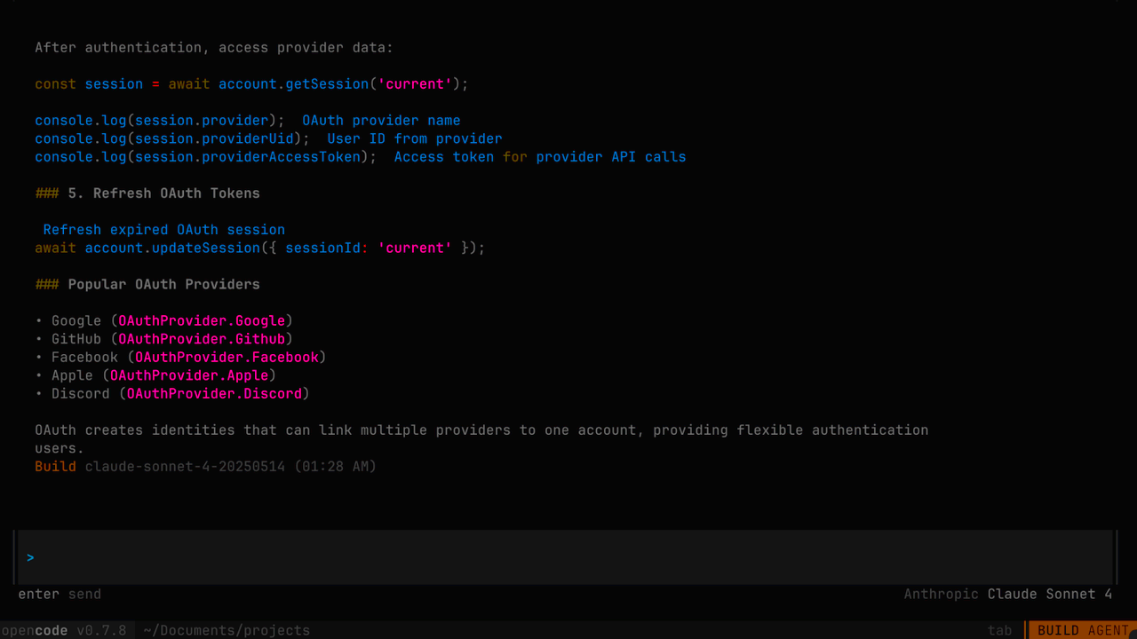 Implement OAuth authentication in indobase