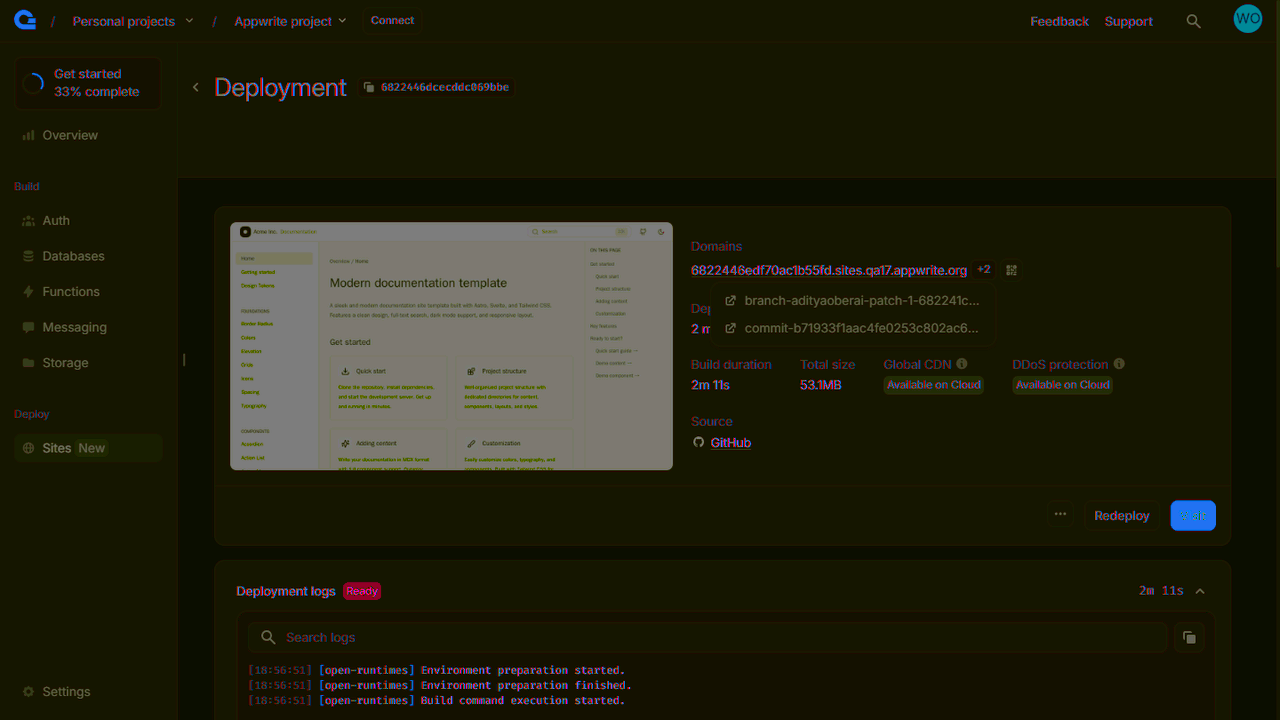 Branch and commit URLs