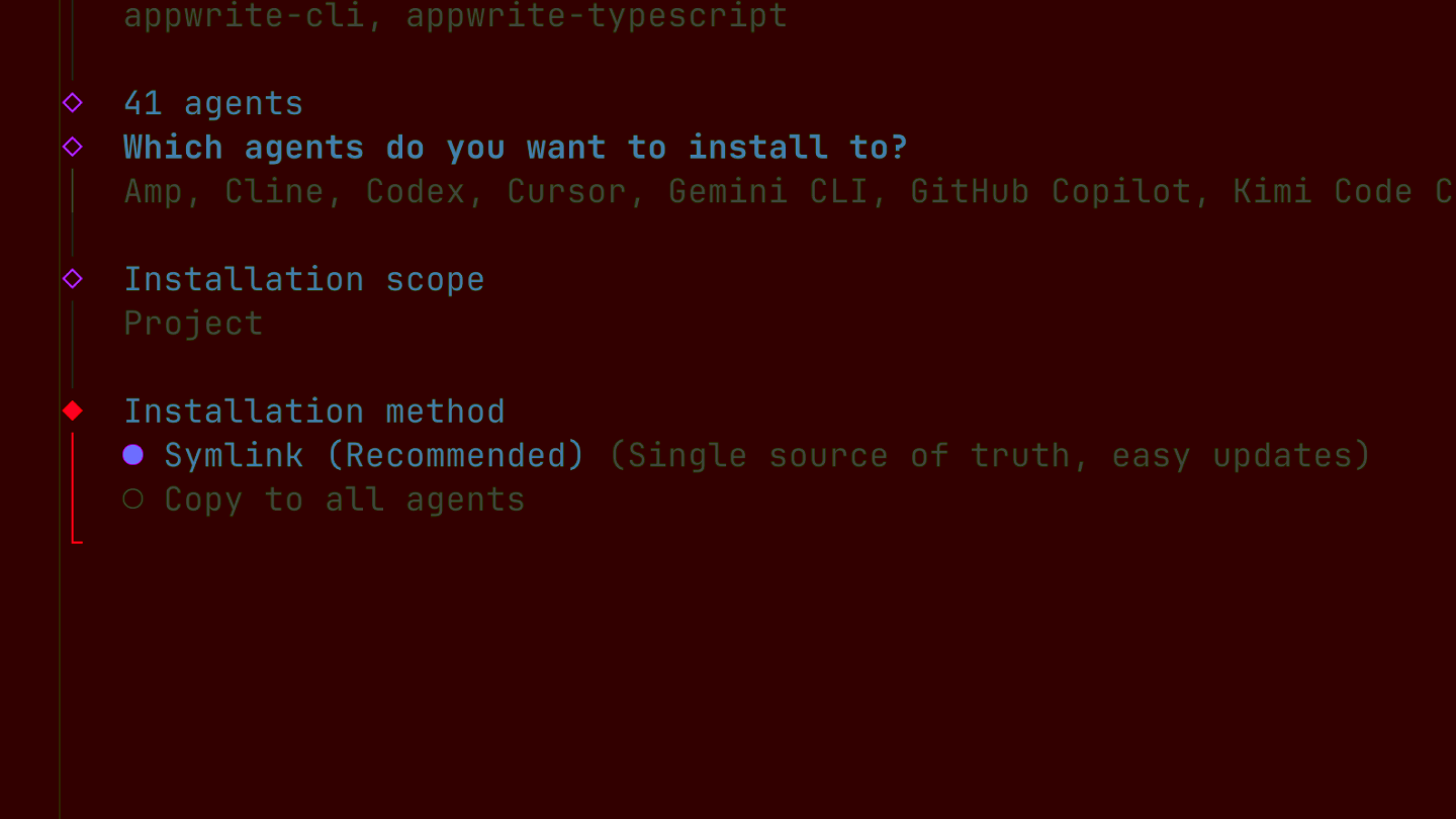 Installation method prompt