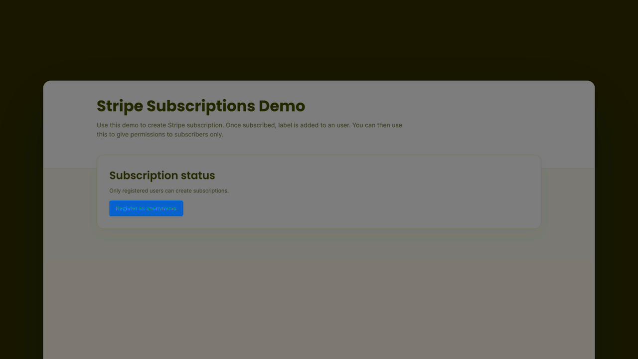 Stripe subscription demo