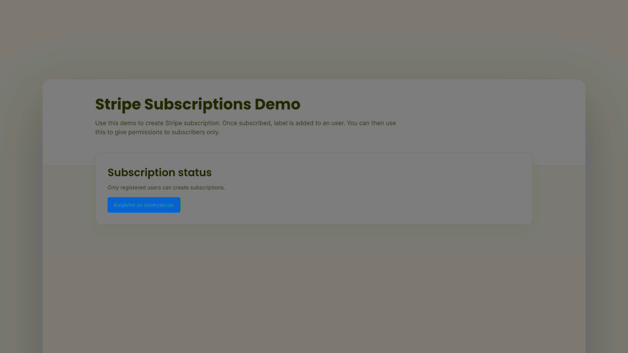 Stripe subscription demo
